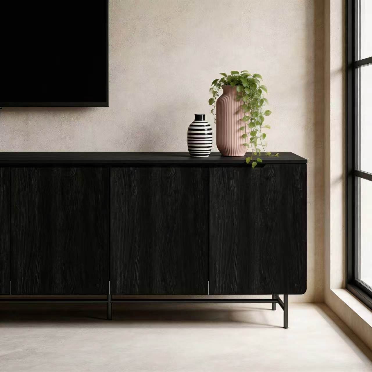 68in Large Fluted Sideboard Ca - огляд і ціна Credenza Office Storage