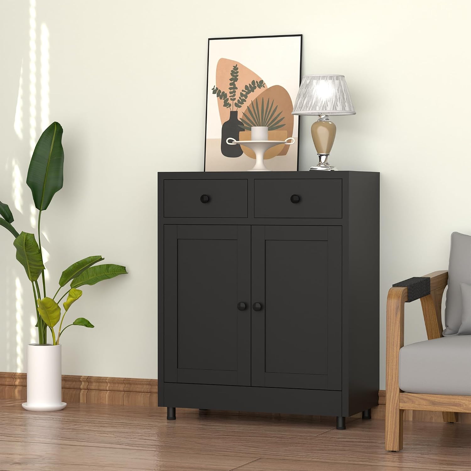 Metal Storage Cabinet With Dra - огляд і ціна Credenza Office Storage