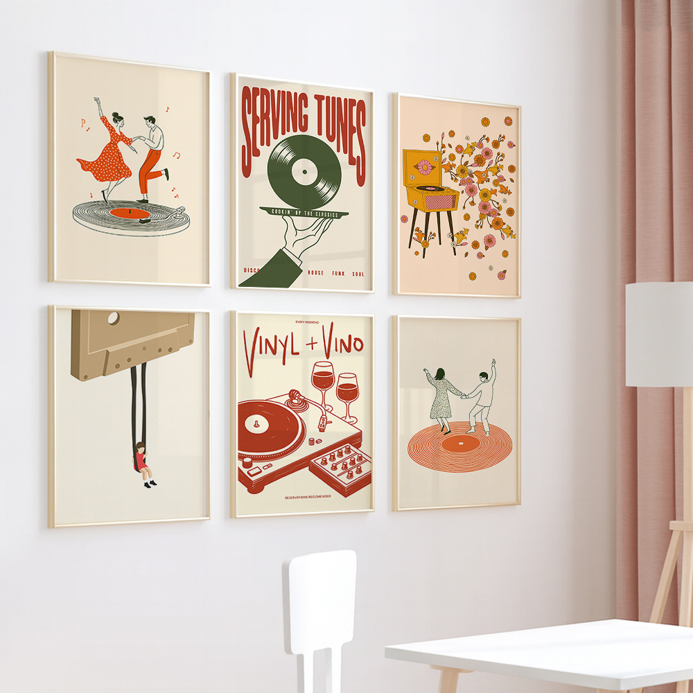 1pc Vintage Music Canvas Poste - огляд і ціна Office Furniture Home