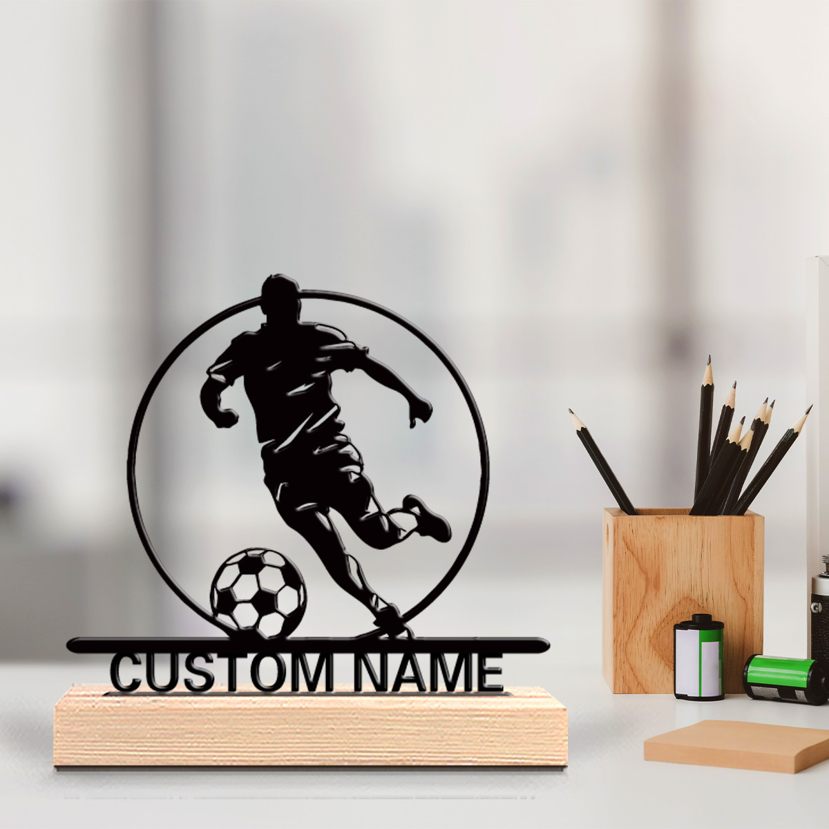 Custom Soccer Player Metal Sta - огляд і ціна Office Furniture Home