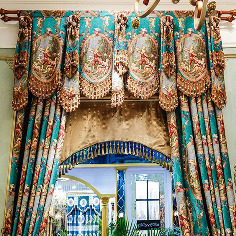 Luxury Turquoise Green Curtain - огляд і ціна Office Furniture Hong Kong